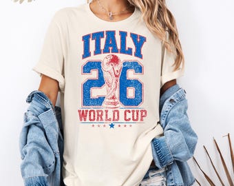 Italy Soccer Shirt 2026 Italy Football Fan Shirt Vintage Italy Sports Tee Retro Italian Pride Shirt Game Day Outfit