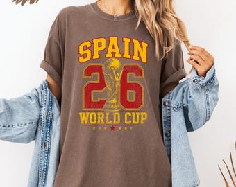Spain Soccer Shirt 2026 Spain Football Fan Shirt Vintage Spain Sports Tee La Roja Fan Gift Retro Game Day Shirt