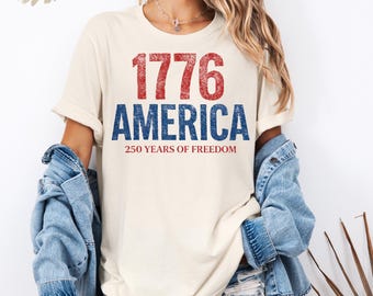 1776 America Shirt, America 250 Shirt, 4th of July 2026 Shirt, Patriotic Shirt, USA Shirt, Independence Day Tee, American Flag Shirt