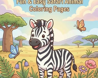 Kleurboek zebra voor peuters en kleuters