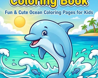 Kleurboek dolfijn | Leuke en gemakkelijke kleurplaten oceaandieren voor kinderen