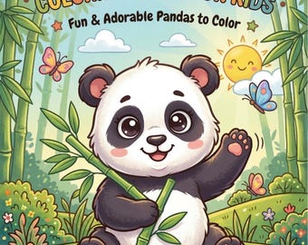 Panda kleurboek voor kinderen | Leuke en gemakkelijke kleurplaten voor dieren