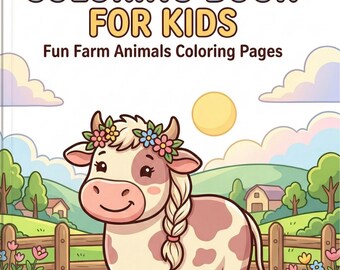 Happy Cow Coloring Book – Fun and Relaxing Farm Animals for Kids