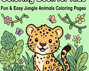 Kleurboek luipaard voor kinderen – Leuke en gemakkelijke kleurplaten voor jungledieren