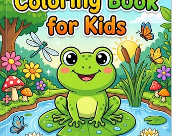 Kleurboek Happy Frog voor peuters | Afdrukbare kleurplaten dieren