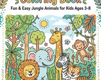 Wild Animals Coloring Book for Kids – Fun Jungle Animal Pages