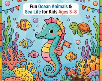 Happy Seahorse Coloring Book for Kids | Fun Ocean Animal Coloring Pages