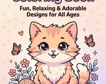 Kattenkleurboek voor kinderen: 30+ makkelijke leuke pagina's