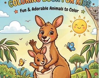 Kangoeroekleurboek | Leuke dierenkleurplaten voor kinderen