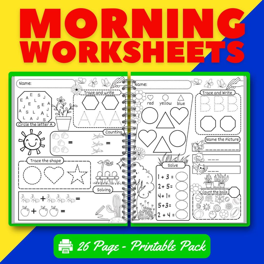 Morning Worksheets for 1st & 2nd Grade | Daily Morning Work | Math ...