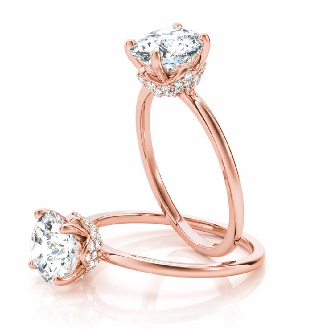 Hidden Feature Engagement Rings Elegant Hidden Diamond Engagement Ring by Luxe Karat - Etsy
