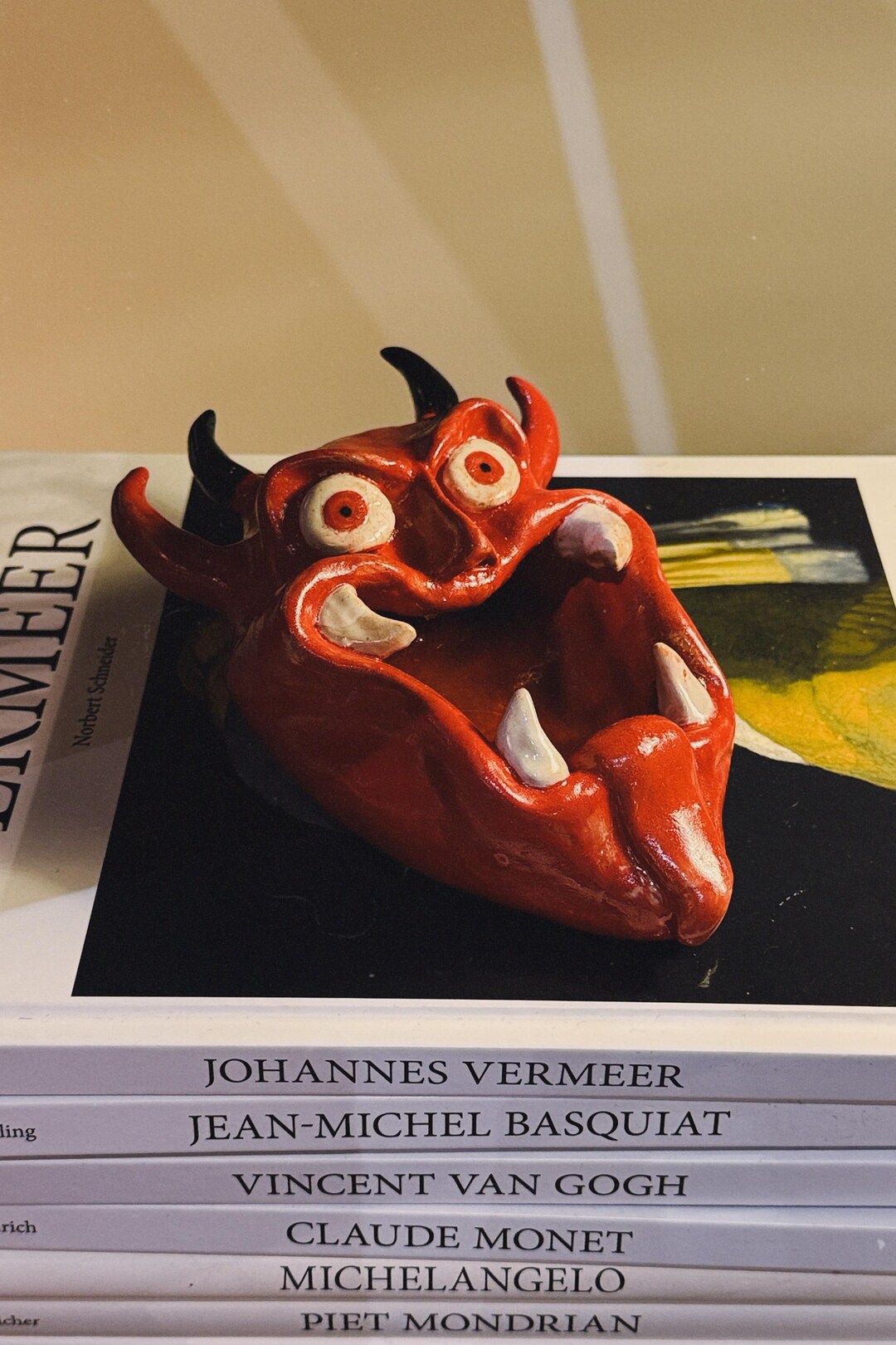 Handmade Devil King Ceramic Dipping Bowl, Weird Ceramic Monster, Unique ...