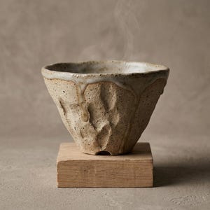Wabi Sabi kaffedroppar, keramisk hällbryggare, salviagrön handgjord keramikgåva