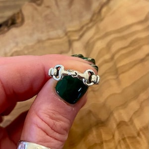 Bague boucle mors en argent sterling 925, alliance unisexe, bijou empilable