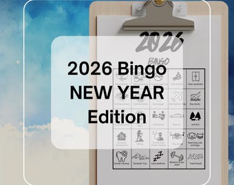 Bingo Card 2026 New Year Edition Editable Canva Template