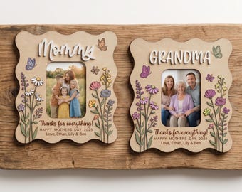 Personalized Photo Magnet for Mom, Love You Magnetic Picture Frame, Mother's Day Gift, Birthday Gifts, Gift for Grandma F1054