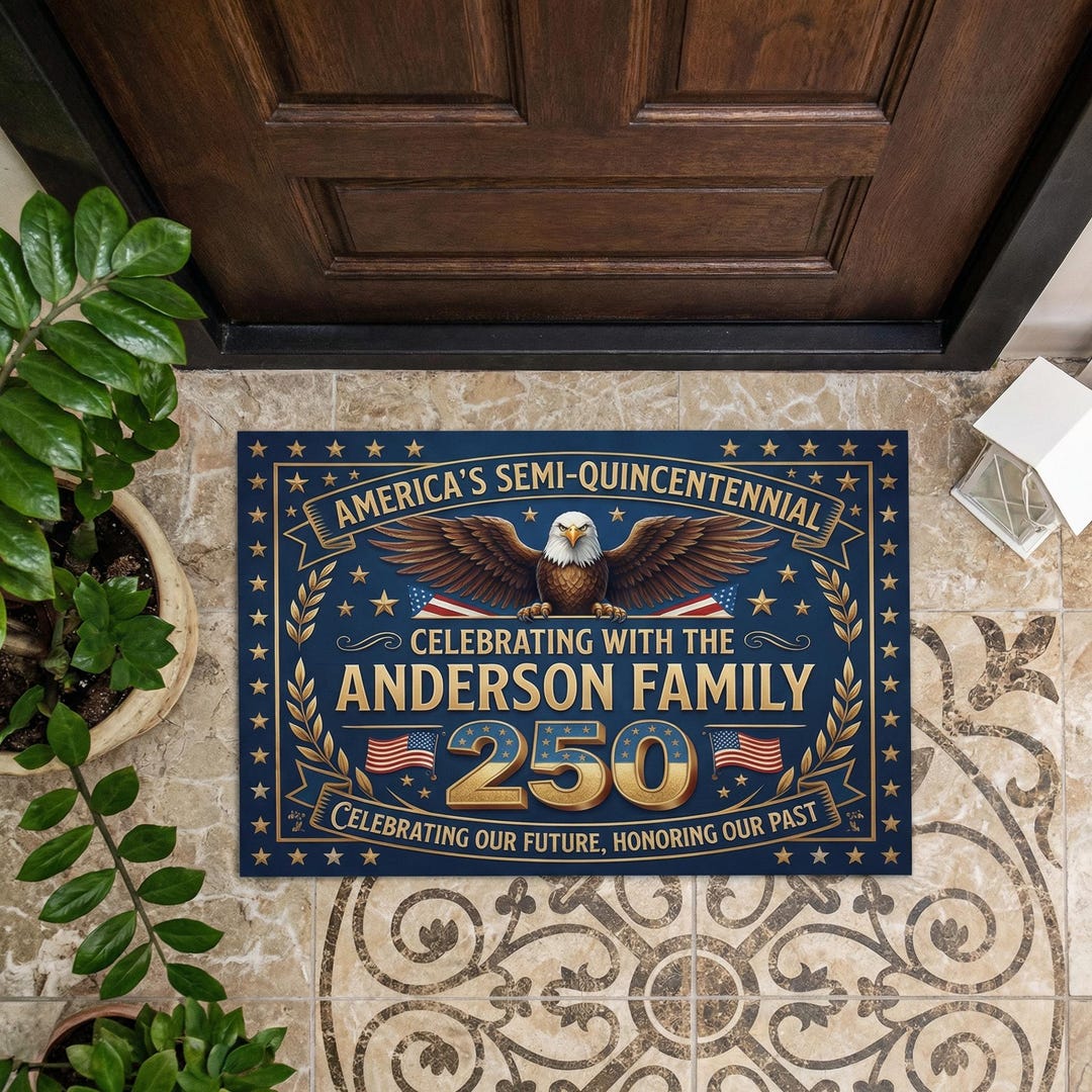 Celebration Rug Personalized America 250 Years Celebration Rug, 1776 2026 USA ...