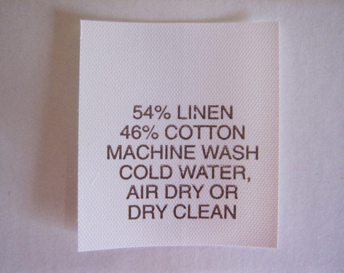 Custom Listing for B Linen/cotton Blend Fabric Care Label - Etsy