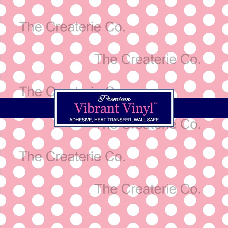 Patterned Vinyl Light Pink Polka Dot HTV Or Adhesive Vinyl | Etsy