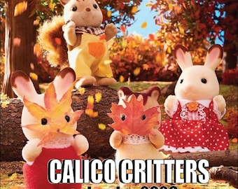 Calendário de Parede Calico Critters Coquette – Papelaria com Tema de Animais Fofos, Download Digital para Impressão