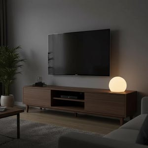 RGB Farbwechsel Kugellampe - Dimmbare LED Kugelleuchte mit Fernbedienung, moderne Stimmungsbeleuchtung für Schlafzimmer & Wohnzimmer