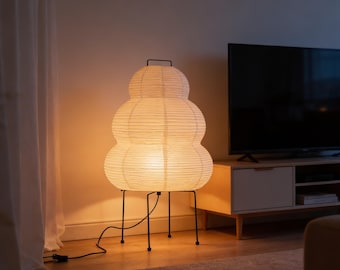 Lampa stołowa z papieru ryżowego, nowoczesna japońska lampka nocna