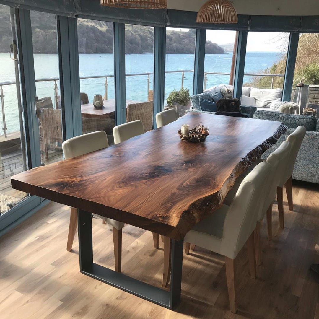 Handmade Walnut Dining Table Solid Wood Table Custom Artisan Furniture ...