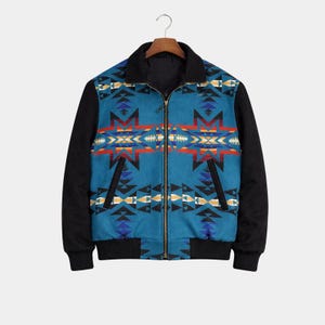 Men’s Aztec Wool Jacket – Sebastian Stan Inspired Movie Cosplay Coat
