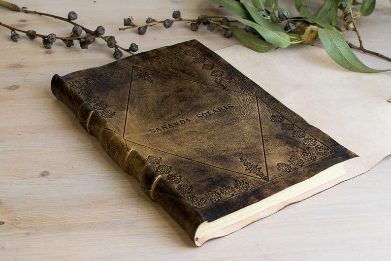 Leather Notebook B4 Personalised, A4 Journal Large, Wedding GuestBook Custom, Rustic Leather Sketchbook, Prayer Journal, Writing Journal image 2