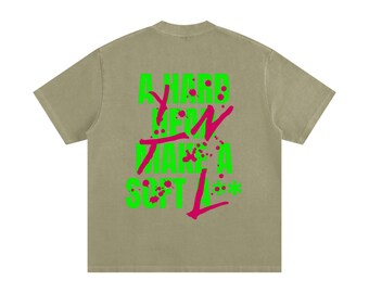 Hard Head Soft Ass Heavyweight Washed T (grey green)