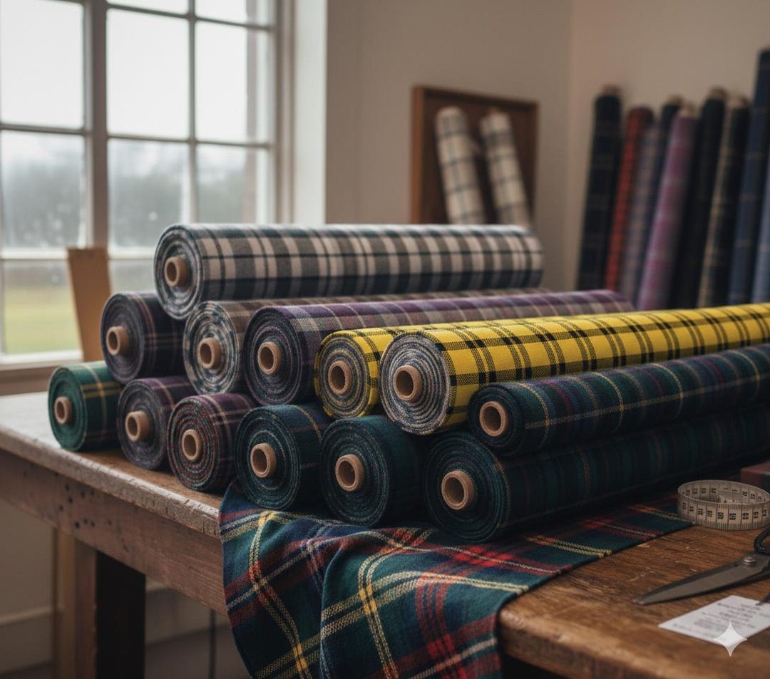Tartan Fabric by the Yards in 54" Width - Acrylic Wool Material for ...