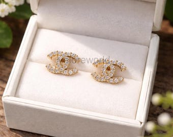 2.00 Ct Runde Moissanit Ohrstecker, 14K Vergoldetes Sterling Silber