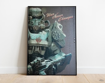 Fallout T-60 Power Armor Poster | Post Apocalyptic | Fallout Series | Framed&Unframed