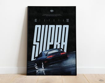 Toyota Supra Poster | Iconic Car | Framed&Unframed