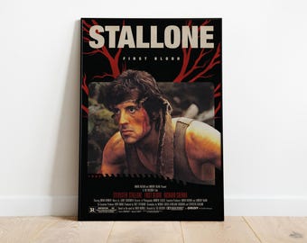 First Blood Movie Poster | Stallone | Rambo | Nostalgic/Iconic Movies | Framed&Unframed