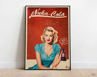 Nuka Cola Poster | PopArt | Retro 1950's | Framed&Unframed