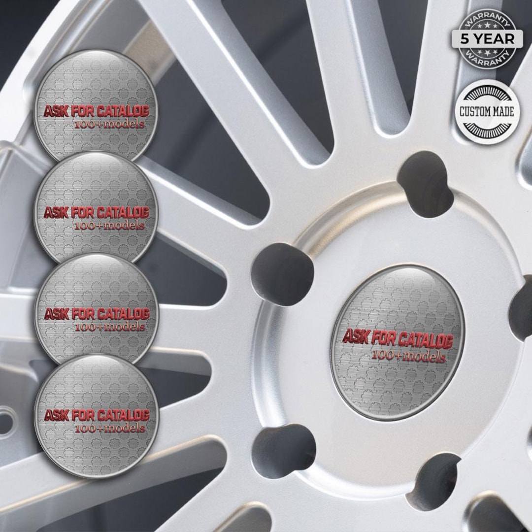 Gel Lettering Graphics Precision Rim Detailing, Set of 4 Custom 3D Domed Wheel Center Stickers ...