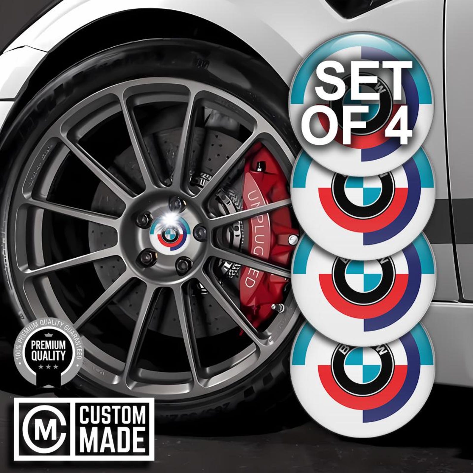 Wheel Tag Vinyl Decal Badge Tag Epoxy Resin Domed Sticker Hubcap Wheel Center Rim ...