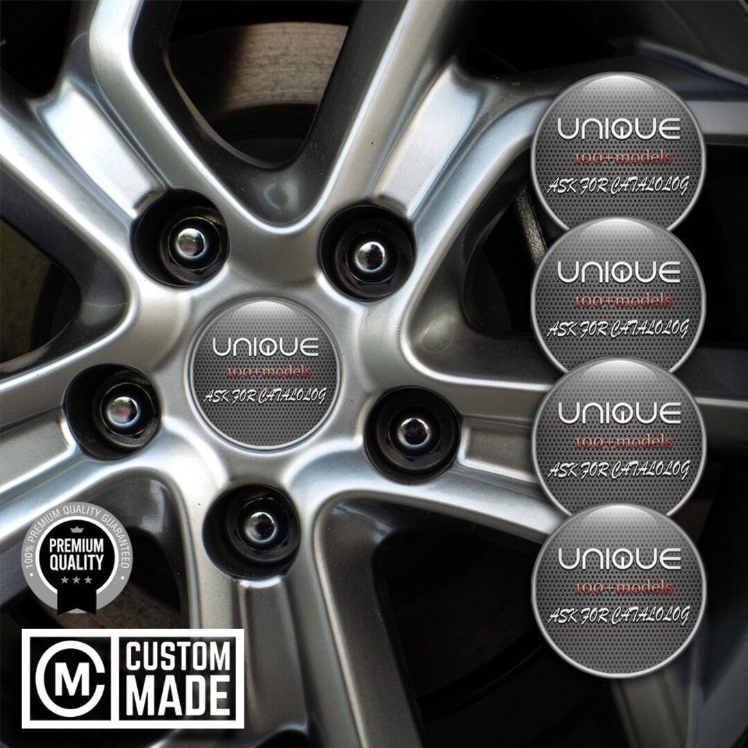 Wheel Rims Stamp Set of 4 Custom Heritage Car Wheel Badges 3D Domed Sticker Oldtimer ...