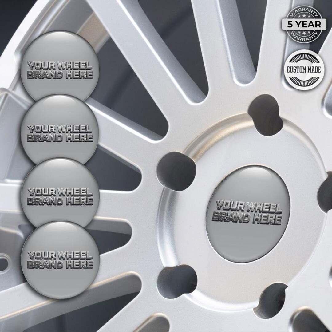 Car Restoration Hub Labels, Replacement Rim Overlays for 3D Domed Wheel ...