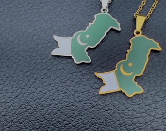 Pakistan Map Necklace | Car Hanger, Pakistani Pride Gift