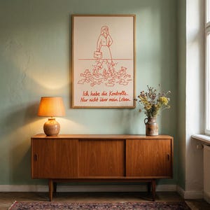 Ich habe die Kontrolle, nur nicht über mein Leben Poster | Photopaper Poster, Minimal Line Art, Mum life, Mum Print, Mama Geschenk,