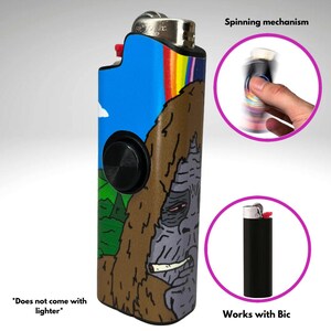 FLKR LYTR® Fidget Spinner Lighter Case "Sassy FLKR" for Bic® Spinner Lighter Case | Flicker Lighter|