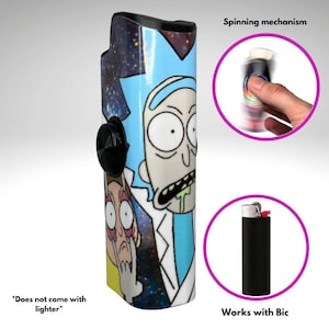 FLKR LYTR® Fidget Spinner-tändarfodral Måste ha "R&M" för Bic® Spinner-tändarfodral