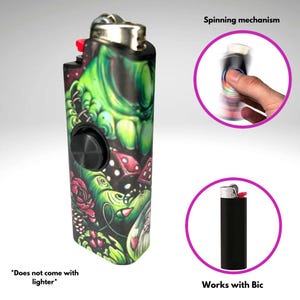 FLKR LYTR®  Fidget Spinner Lighter Case "Boogie Man" for Bic® Spinner Lighter Case