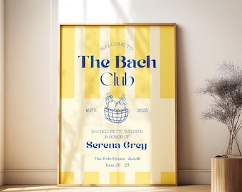 Modelo de placa de boas-vindas para despedida de solteira, decoração imprimível para festa de despedida de solteira, download instantâneo e editável no Canva.