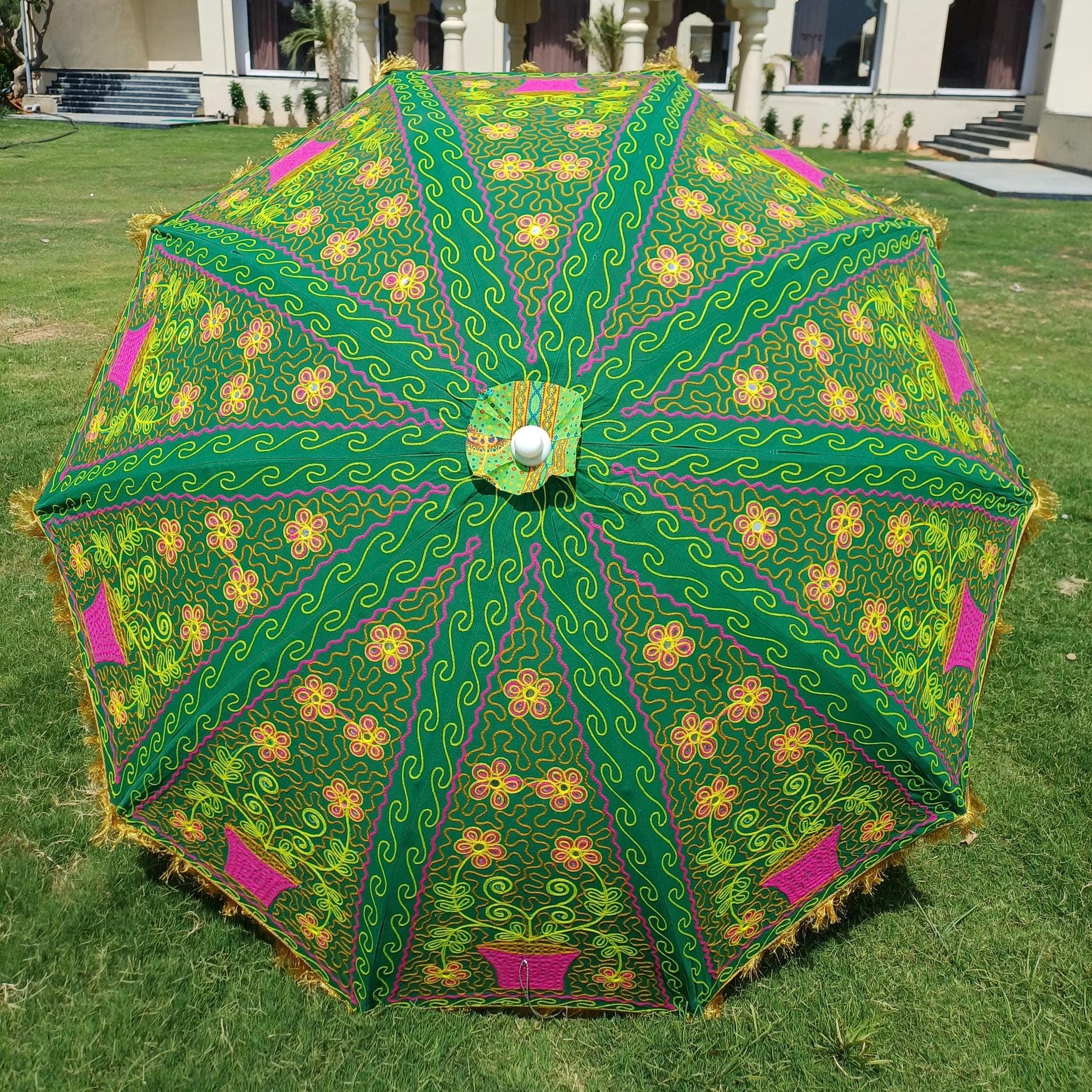 acrylic patio umbrellas 6' Round Italian Umbrella In Blue/White Colour:Pink Camo SKY4486:0-890-866-0 Includes a transparent umbrella Livingscape 9' Tilt Gray