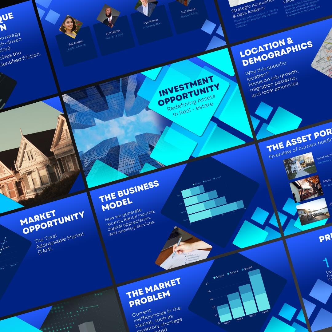 Real Estate Canva Presentation Template | Modern Pitch Deck (digital ...
