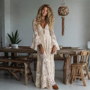 White Long Sleeve Western Dress - Etsy