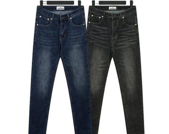 Stone Island Jeans Slim Fit Denim Embroidered Designer Streetwear